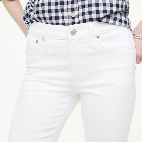 J crew flare crop white jeans signature stretch - Picture 3 of 4